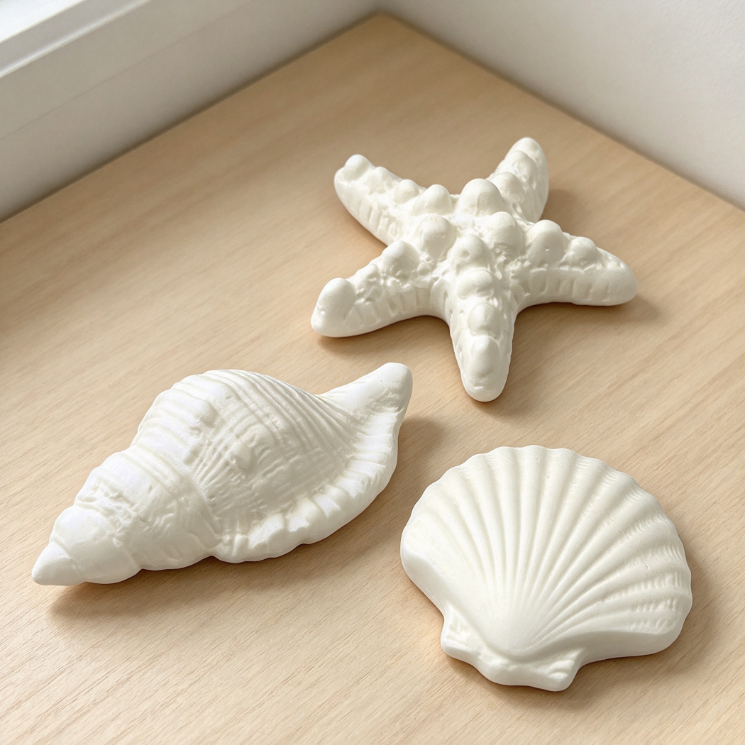 3-Piece Ceramic Clay Passive Stone Diffuser Set Marine Life - Image 2