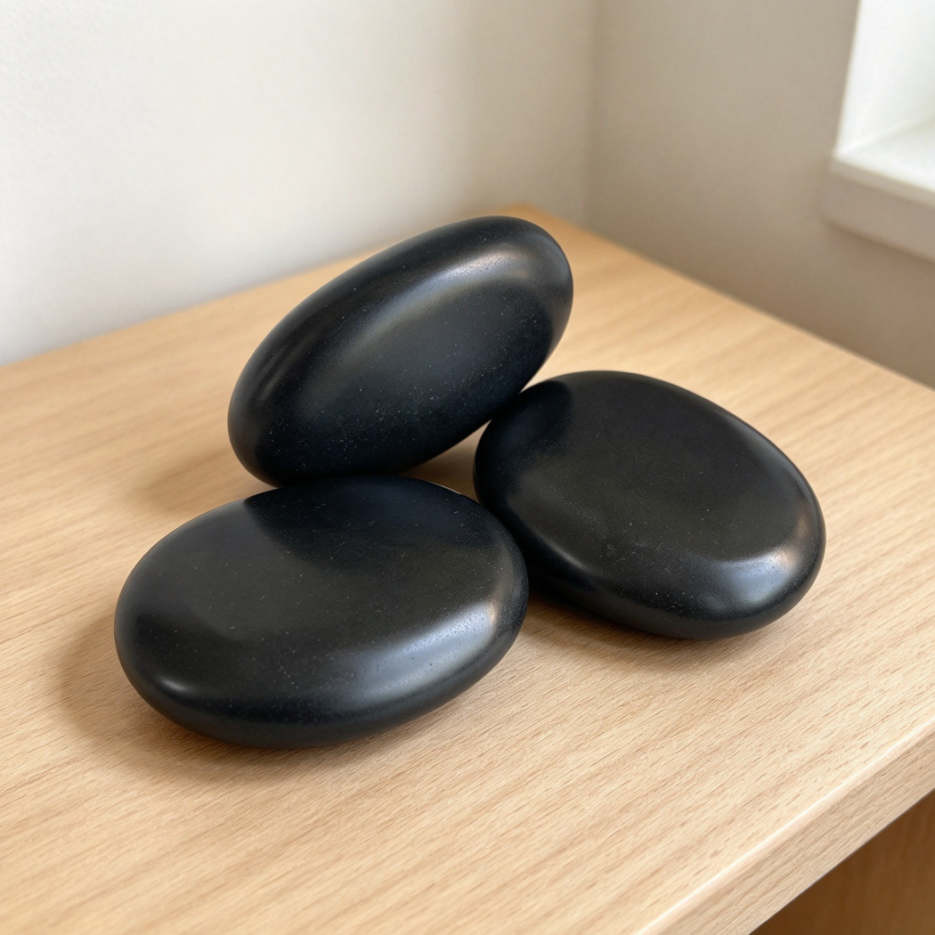 3-Piece Large Oval Basalt Hot Stone Massage Set - Image 2