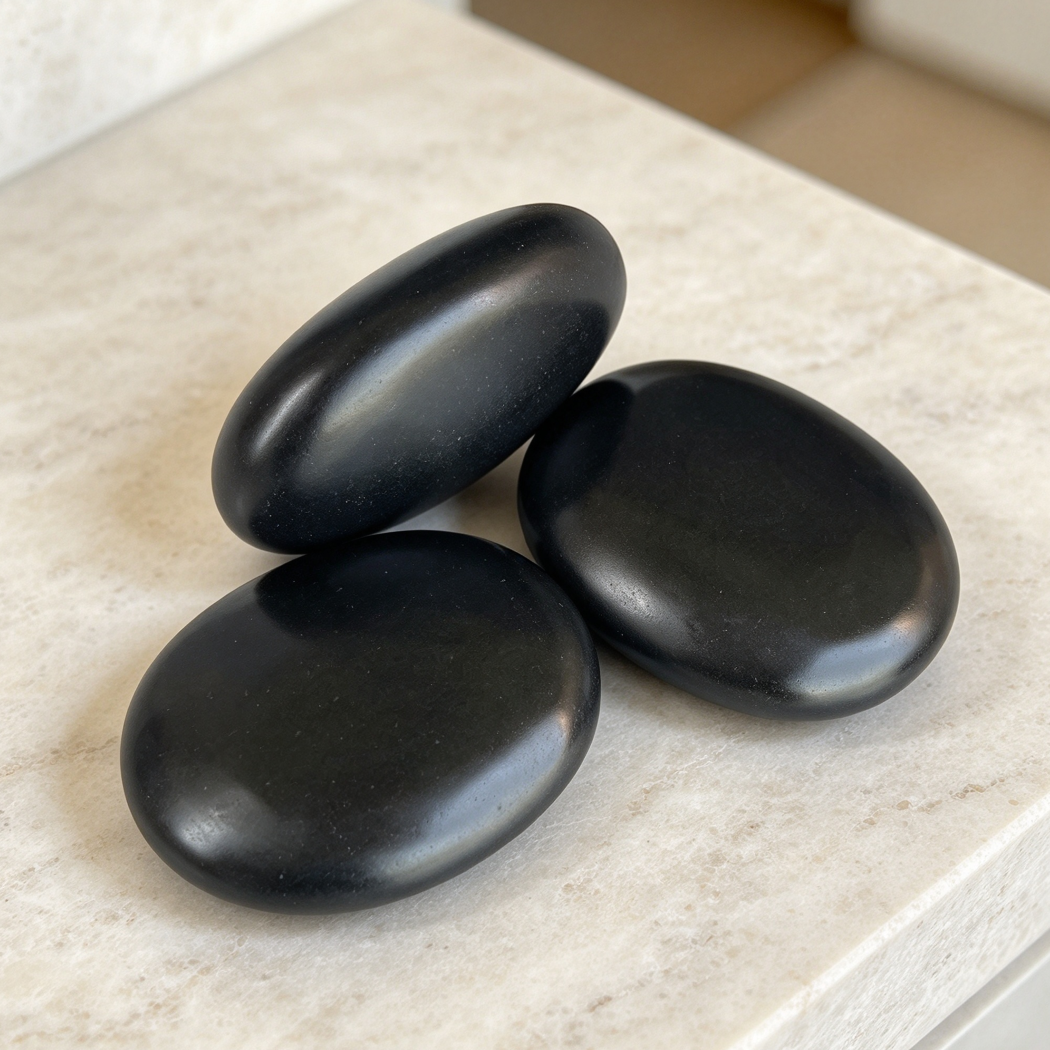 3-Piece Large Oval Basalt Hot Stone Massage Set