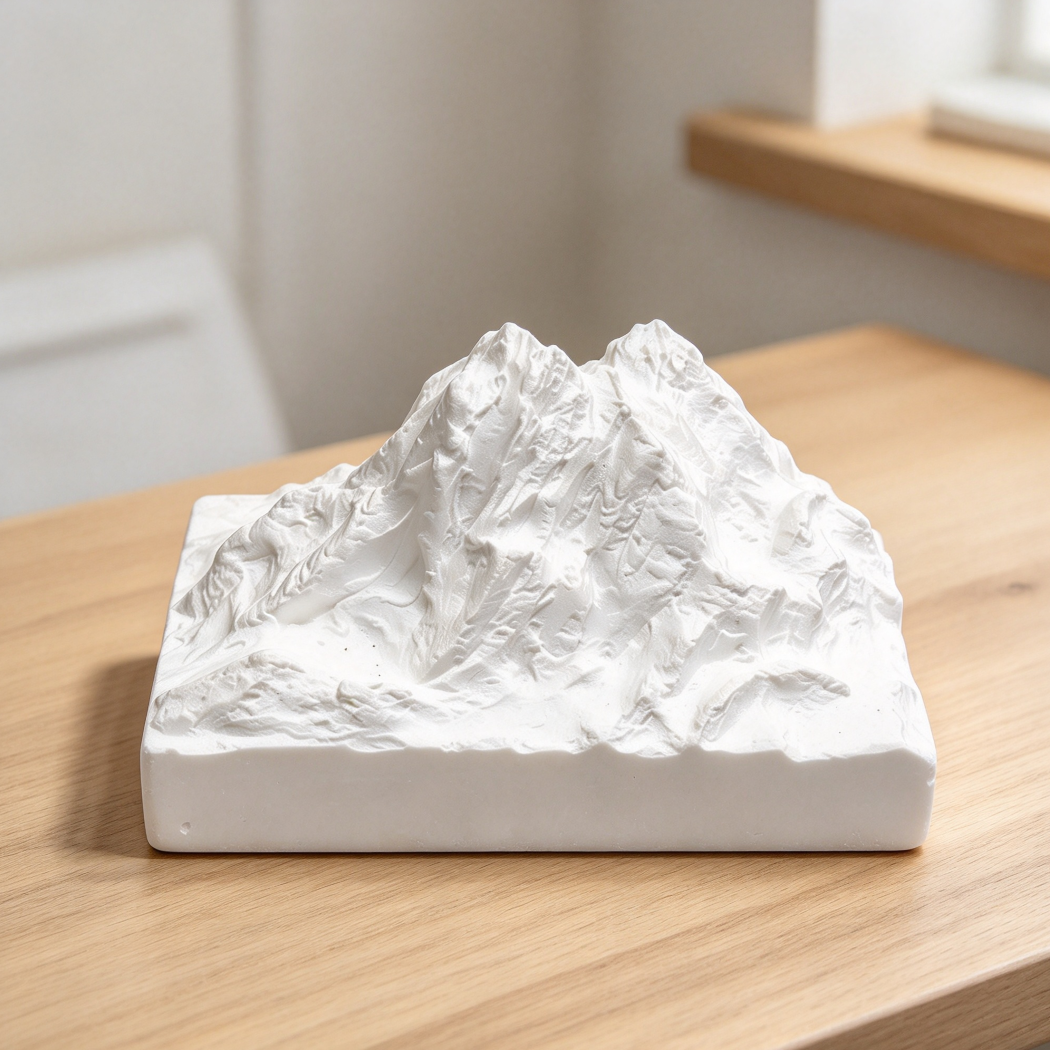 Handmade White Gypsum Mountain Diffuser Stone Sculpture - Image 2