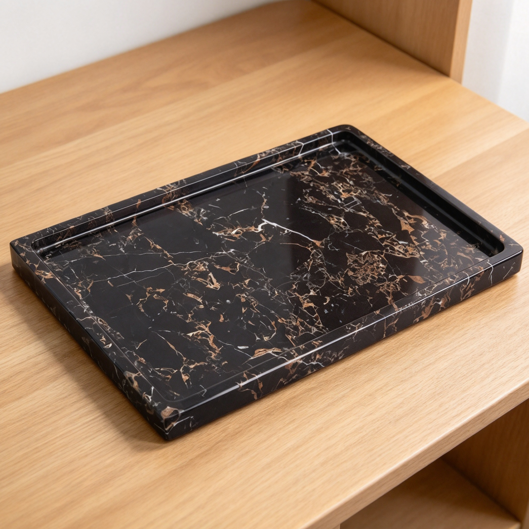 Natural Marble Decorative Storage and Serving Tray