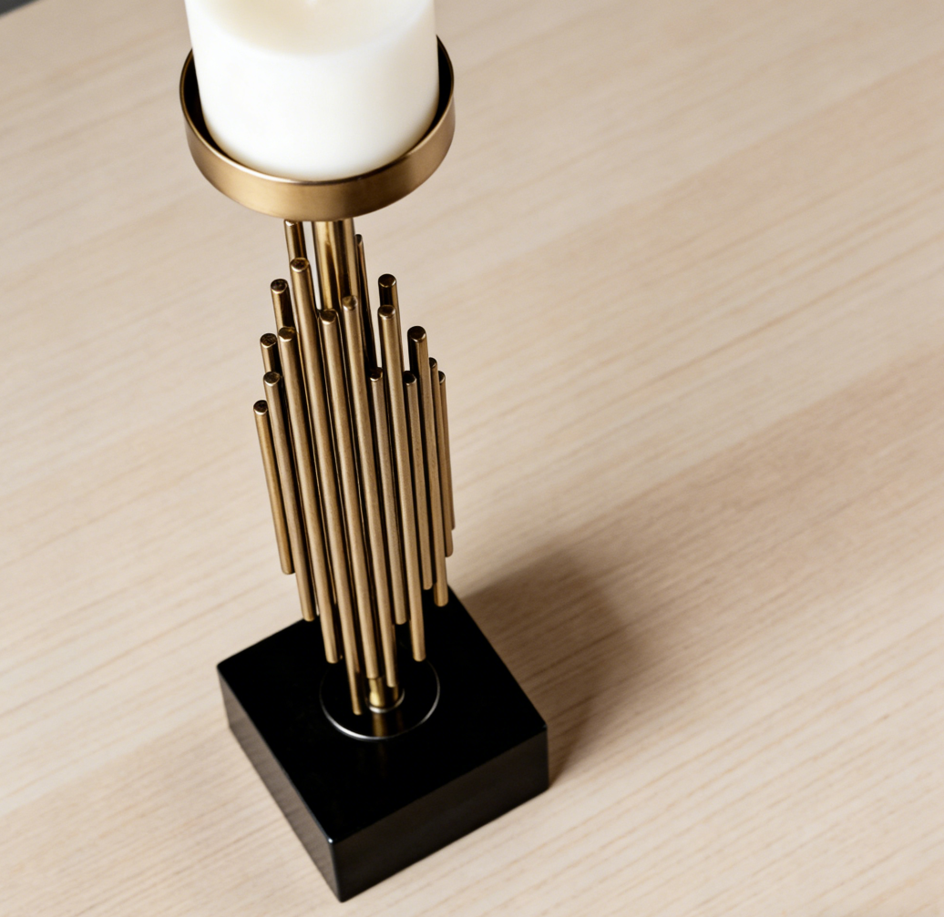 3-Piece Small Nordic Metal Taper Candle Holders