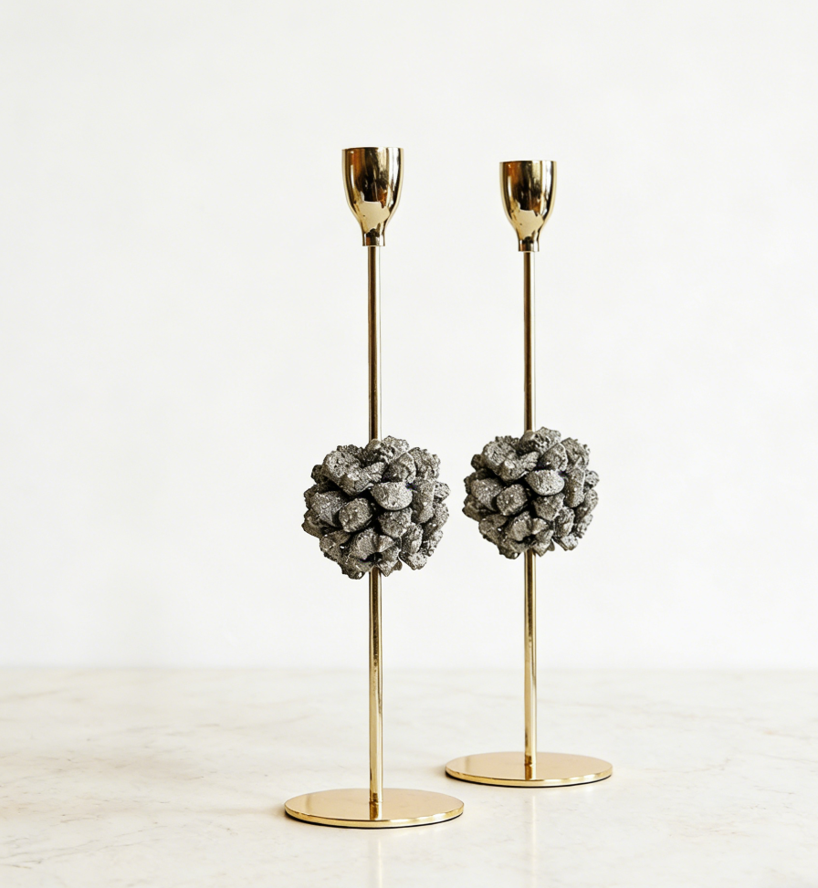 4-Piece Minimalist Metal Candlestick Holders