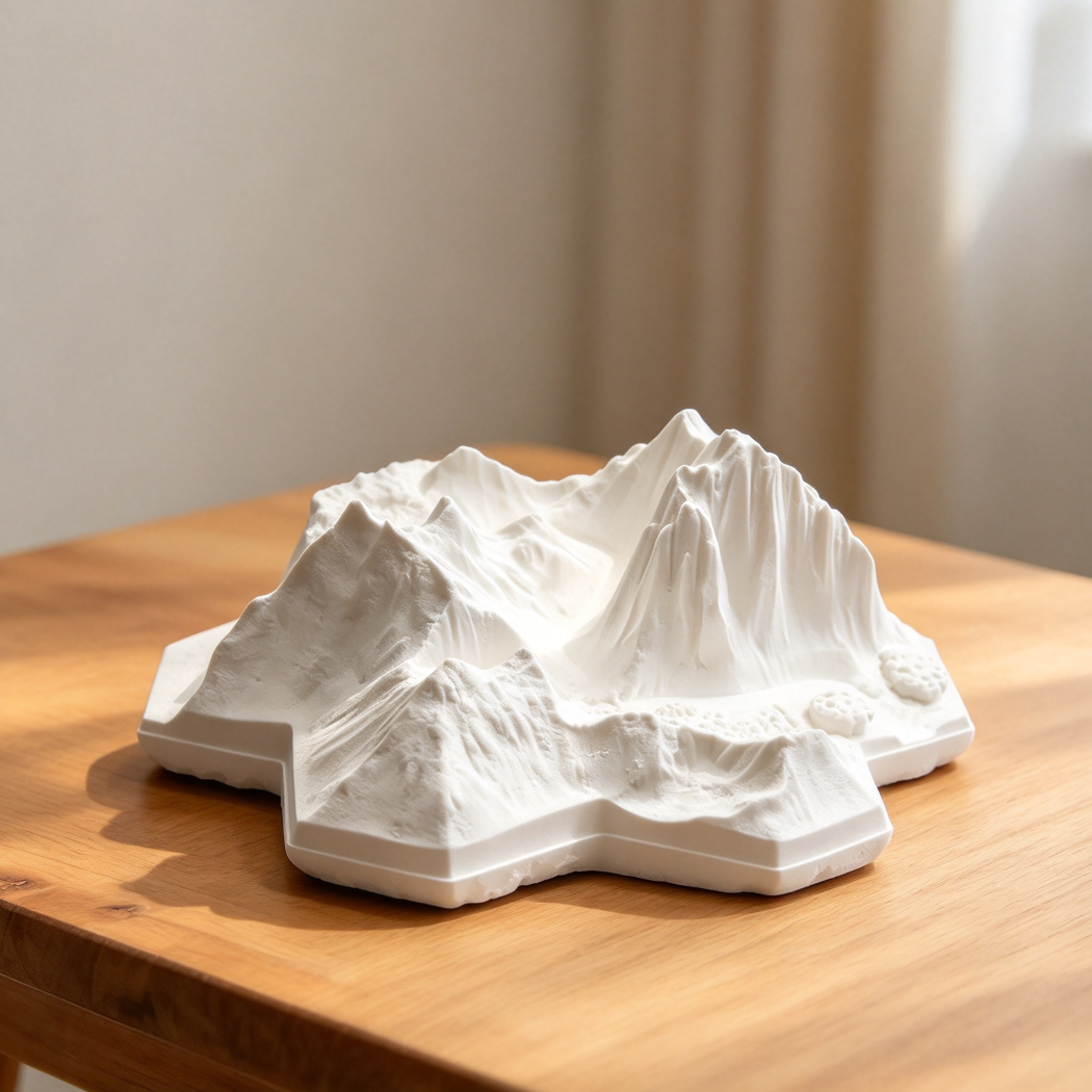 Mountain Peak Gypsum Diffuser Stone Statue 4.7x2.4 In