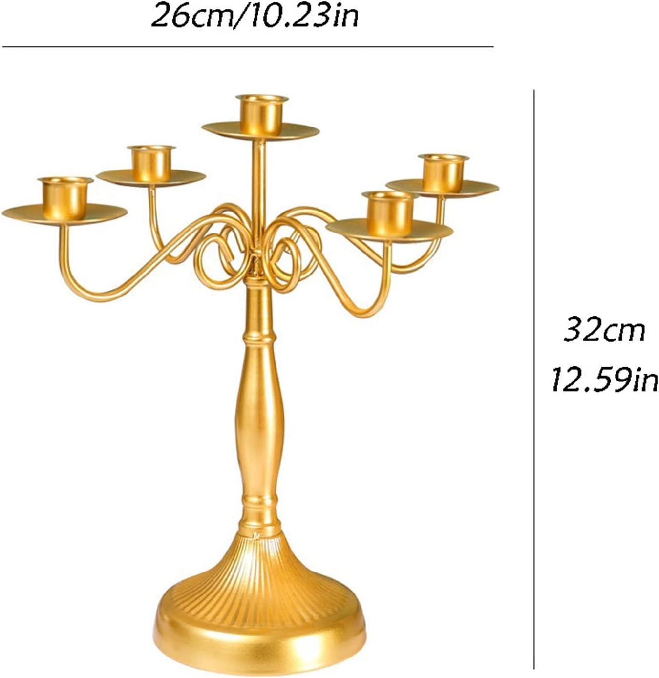 Multi-Head Antique Table Candlestick Romantic Decor - Image 2