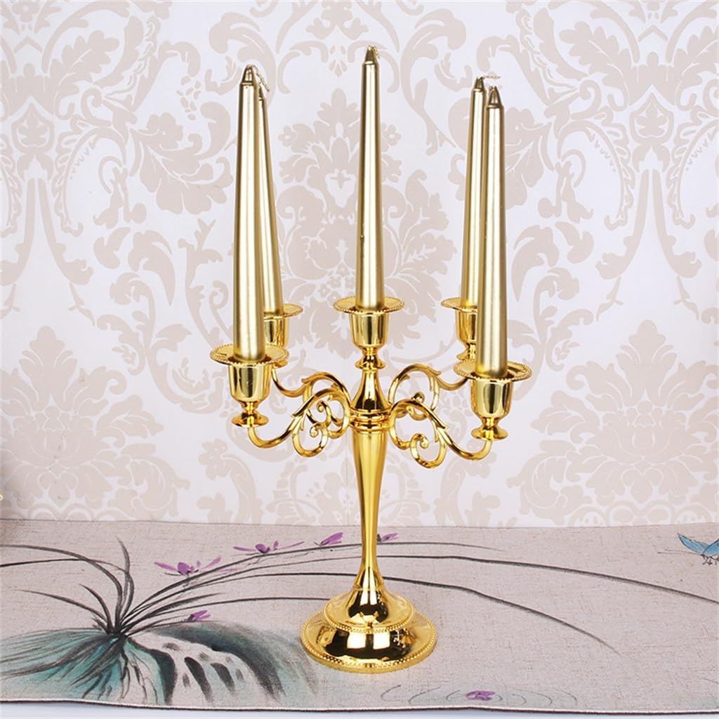 Three-Head European Vintage Candlestick Decor - Image 2