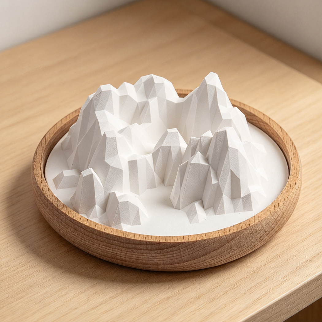 Ivory Mountain Peaks Passive Aroma Diffuser Decor